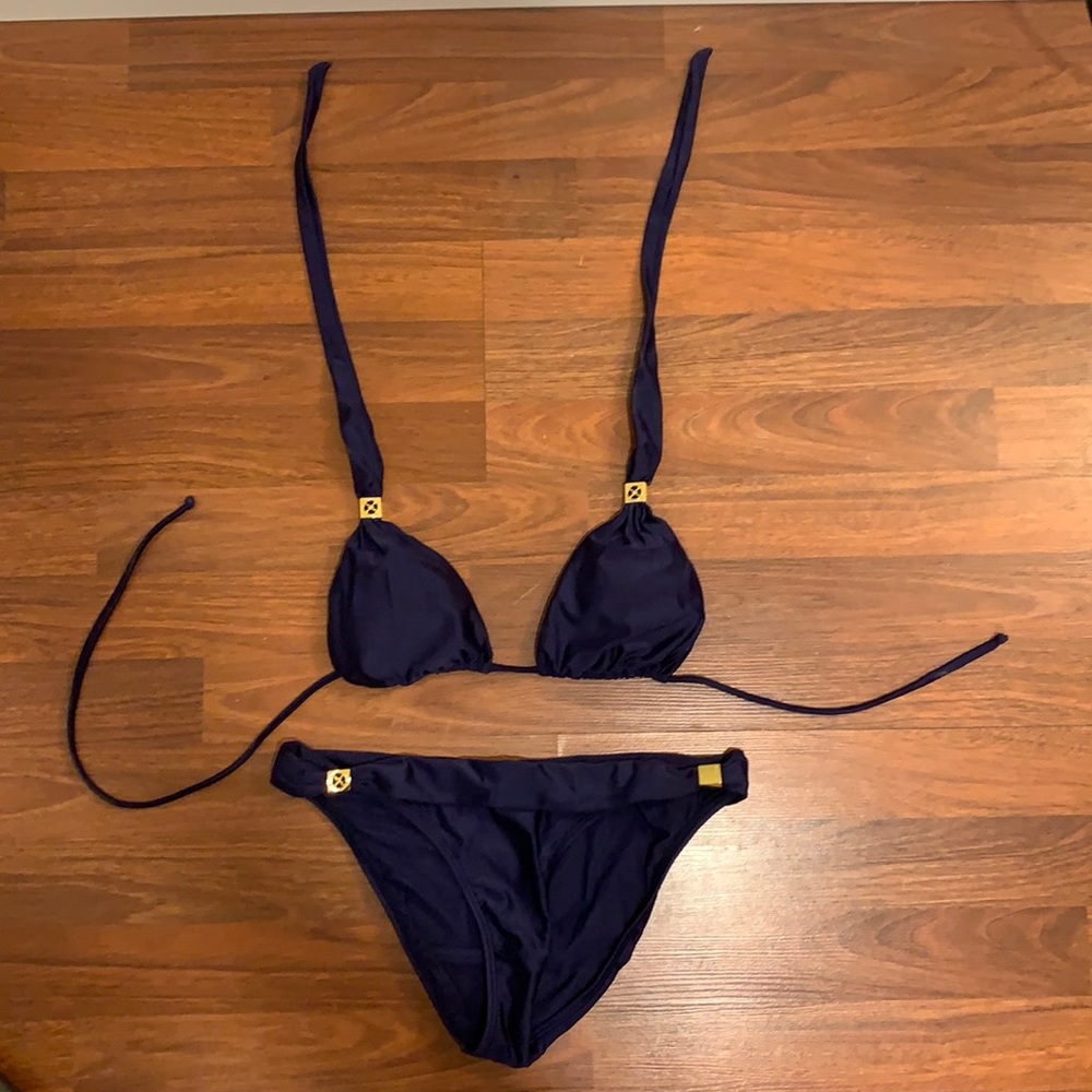 ViX via tube bikini, navy blue size small